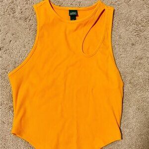 Wild Fable Orange Asymmetrical Cut Out Tank Top